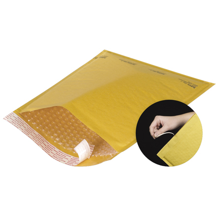 6 x 10" Kraft (Freight Saver Pack #0 Self-Seal Bubble Mailers w/Tear Strip