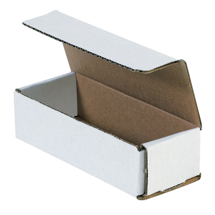 6 <span class='fraction'>1/2</span> x 2 <span class='fraction'>1/2</span> x 1 <span class='fraction'>3/4</span>" White Corrugated Mailers