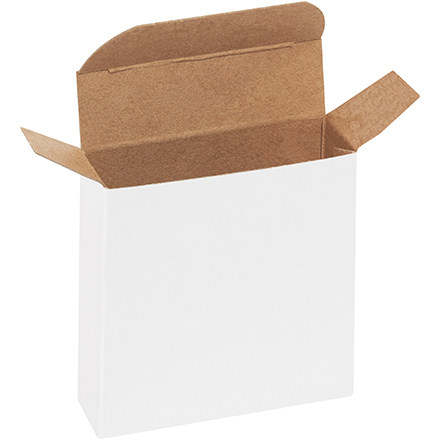 3 x 7/8 x 3" White Reverse Tuck Folding Cartons