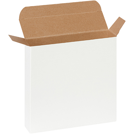 6 x 1 <span class='fraction'>1/2</span> x 6" White Reverse Tuck Folding Cartons