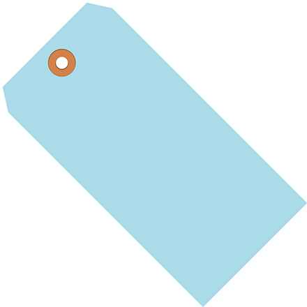 6 <span class='fraction'>1/4</span> x 3 <span class='fraction'>1/8</span>" Light Blue 13 Pt. Shipping Tags