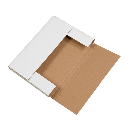 12 <span class='fraction'>1/8</span> x 9 <span class='fraction'>1/8</span> x 1" White Easy-Fold Mailers