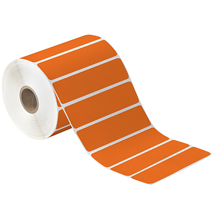 4 x 1" Orange Desktop Direct Thermal Label